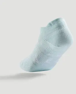 bedminton Detské nízke ponožky na tenis RS 160 3 páry modré, zelené, fialové