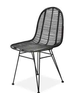 Jedálenské stoličky a kreslá Jedálenská stolička K337 Halmar Čierna