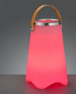 Vonkajšie dekoratívne svietidlá Reality Leuchten Stolná LED lampa Jamaica s Bluetooth reproduktorom