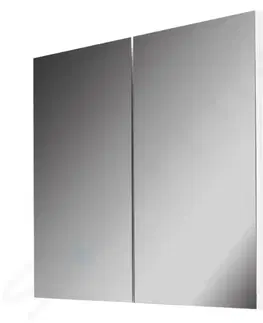 Kúpeľňový nábytok Kielle - Vega Zrkadlová skrinka, 60x73x15 cm, lesklá biela 50118600