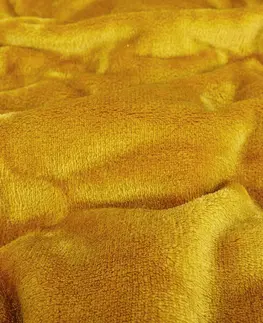 Prikrývky na spanie BO-MA Deka Aneta tmavožltá (mustard), 150 x 200 cm