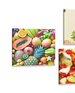Zostavy obrazov Set obrazov šťavnaté ovocie