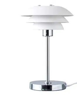 Lampy na nočný stolík Dyberg Larsen Dyberg Larsen DL16 stolová lampa kovová biela