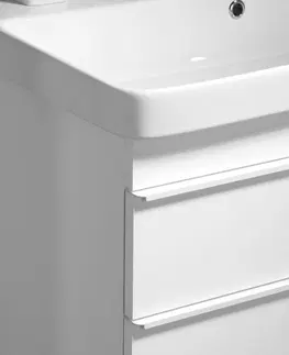 Kúpeľňa SAPHO - SITIA umývadlová skrinka 56,4x70x44,2cm, 2x zásuvka, biela matná SI060-3131