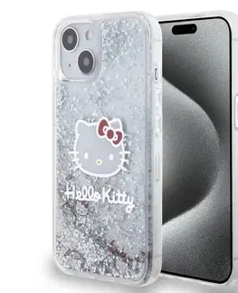 Puzdrá na mobilné telefóny Zadný krytHello Kitty Liquid Glitter Electroplating Head Logo pre Apple iPhone 13, transparentná 57983116904