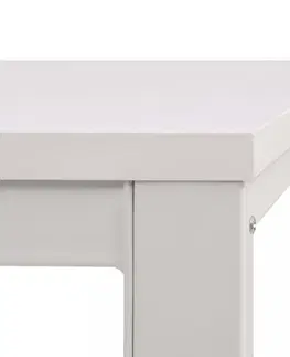 Písacie stoly Písací stôl s regálom 120x60 cm Dekorhome Biela
