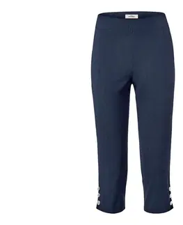 Shorts Trojštvrťové elastické nohavice s gombíkmi