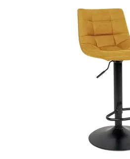 Barové stoličky Norddan Dizajnová barová stolička Dominik horčicová