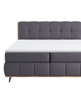 Postele Boxspringová posteľ, 180x200, tmavosivá, ELISA