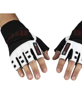 Fitness rukavice Fitness rukavice inSPORTline Shater čierno-biela - S