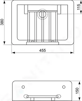 Kúpeľňa IDEAL STANDARD - Výlevky Výlevka 455x380 mm, vrátane mriežky, biela/chróm S593901