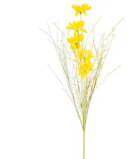 Kvety Umelé lúčne kvetiny 50 cm, žltá
