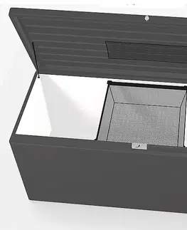 Úložné boxy Biohort Designový účelový box LoungeBox (tmavo sivá metalíza) 200 cm (2 krabice)