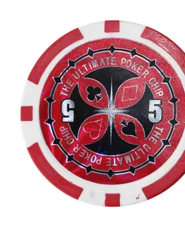 Ostatné spoločenské hry Poker žetón MASTER s hodnotou - červený