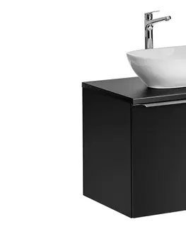 Kúpeľňový nábytok ArtCom Kúpeľňová skrinka s umývadlom a doskou SANTA FE Black DU60/2 | 60 cm