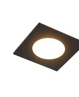 Zapustene svietidla Sada 6 zapustených bodov čiernej farby vrátane LED 3 -stupňového stmievania IP65 - jednoducho