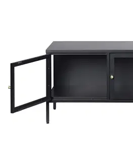 TV stolíky Furniria Dizajnový TV stolík Joey 132 cm čierny
