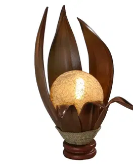 Stolové lampy Woru Stolová lampa Karima z tvrdených kokosových listov