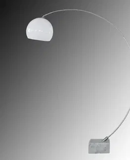 Stojacie lampy do obývačky Paul Neuhaus Elegantná oblúková lampa Mani s káblovým spínačom