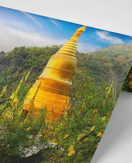 Samolepiace tapety Samolepiaca tapeta pohľad na zlatého Budhu