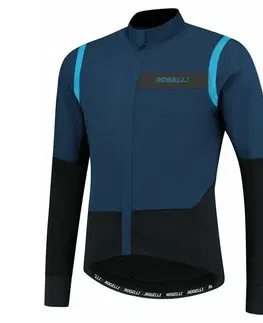Cyklistické bundy a vesty Pánska ultraľahká cyklobunda Rogelli Infinite bez zateplenia modro-čierna ROG351049