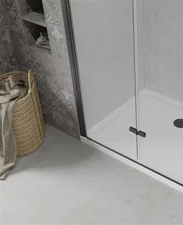 Vane MEXEN/S - Lima Duo sprchovací kút 80x70, transparent, čierna + vanička so sifónom 856-080-070-70-02-4010B