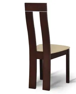 Jedálenské stoličky KONDELA Desi jedálenská stolička orech / béžová