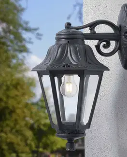 Vonkajšie nástenné svietidlá Fumagalli Vonkajšie LED svietidlo Bisso Anna E27 čierna