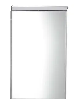 Kúpeľňa AQUALINE - BORA zrkadlo v ráme 400x600mm s LED osvetlením a s prepínačom, chróm AL746