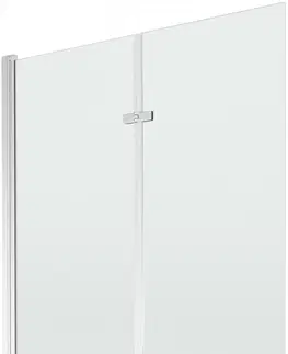 Sprchové dvere MEXEN - Castor vaňová zástena 2-krídlo 120x150 cm, transparent, chróm 892-120-002-01-00