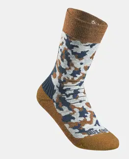ponožky Detské turistické hrejivé ponožky SH100 vysoké 2 páry