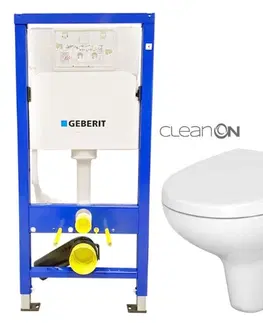 Kúpeľňa GEBERIT DuofixBasic bez tlačidla + WC CERSANIT ARTECO CLEANON + SEDADLO 458.103.00.1 X AT1