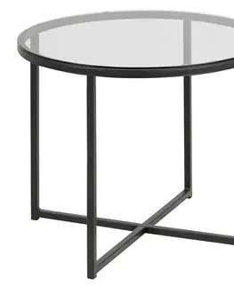 Konferenčné stolíky s úložným priestorom Konferenčný stolík smoked glass 80075