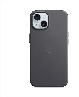 Puzdrá na mobilné telefóny Zadný kryt FineWoven pre Apple iPhone 15 s MagSafe, čierna MT393ZMA