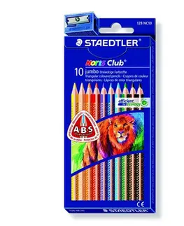 Hračky STAEDTLER - Farebné ceruzky , trojuholníkové, hrubé, STAEDTLER "Noris Club, 10 rôznych farieb
