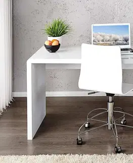 Kancelárske stoly LuxD Kancelársky stôl Barter 120cm biely vysoký lesk 120 cm x 75 cm