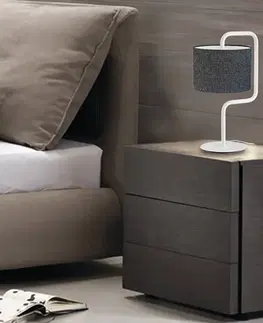 Lampy na nočný stolík Artempo Italia Morfeo - Textilná stolová lampa v antracitovej farbe