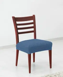 Stoličky Poťah elastický na sedák stoličky, komplet 2 ks Denia, modrý