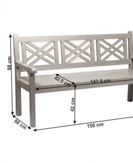 Záhradné lavice Záhradná drevená lavička FABLA 150 cm Tempo Kondela