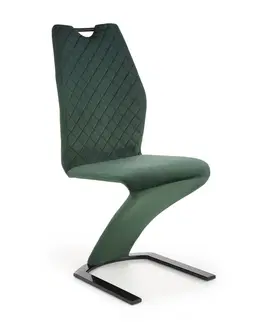 Jedálenské stoličky a kreslá Jedálenská stolička K442 Halmar Tmavo zelená