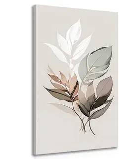 Obrazy stromy a listy Obraz listy s nádychom minimalizmu