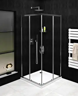 Sprchové dvere GELCO - SIGMA SIMPLY štvorcová sprchová zástena 900x900 rohový vstup, číre sklo GS2190GS2190