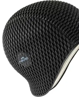 čiapky Plavecká čiapka so vzorom z latexu jednotná veľkosť čierna