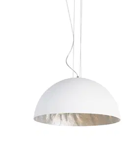 Zavesne lampy Moderná závesná lampa biela 50 cm - Magna
