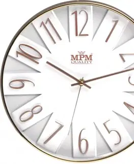 Hodiny Nástenné hodiny MPM, 3223.81 - šampaň, 30cm