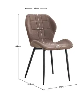 Stoličky Jedálenská stolička, hnedá/čierna, MAKENA TYP 1