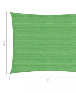 Stínící textilie Tieniaca plachta obdĺžniková HDPE 6 x 7 m Dekorhome Krémová