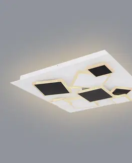Moderné lampy do obývačky Luster LED 48290-50 CCT 3000-6000K biely/cierny 50X50