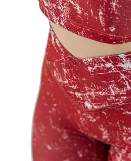 Dámske klasické nohavice Legíny na cvičenie Nebbia ROUGH GIRL 616 Red - L