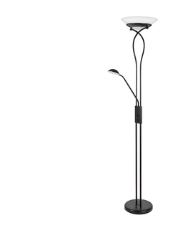 Lampy Rabalux Rabalux 4554 - Stojacia lampa GAMMA TREND 2xE27/15W+1xG9/40W/230V čierna 
